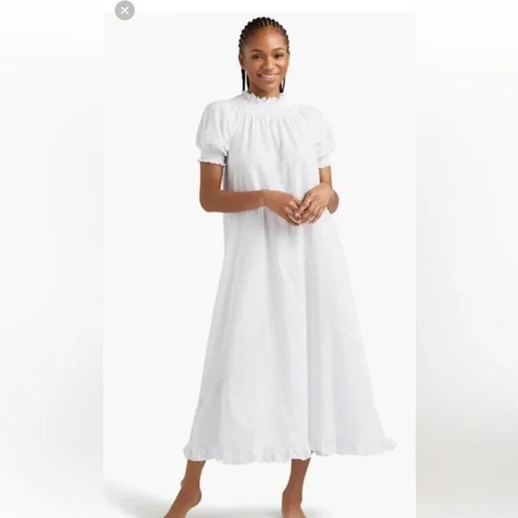 Hill House Caroline Nap dress size S Swiss dot white - Picture 4 of 13